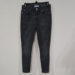 7 For All Mankind Sz 27 Charcoal B(air) High Wist Ankle Skinny Jeans